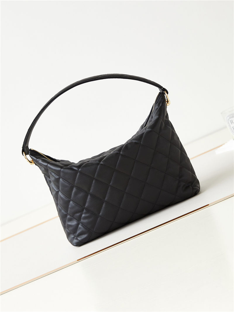 Chanel LARGE HOBO BAG AS4347 Calfskin & Gold-Tone Metal Black High