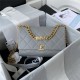 Chanel FLAP BAG Grained Calfskin & Gold-Tone Metal AS2764 Grey A