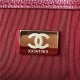 Chanel FLAP BAG Grained Calfskin & Gold-Tone Metal AS2764 Burgundy A