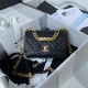 Chanel MINI FLAP BAG Grained Calfskin & Gold-Tone Metal AS2711 Black A