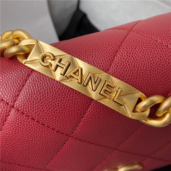 Chanel MINI FLAP BAG Grained Calfskin & Gold-Tone Metal AS2711 Burgundy A