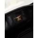 Chanel FLAP BAG Lambskin Viscose Weaving & Gold-Tone Metal AS3767 Black A