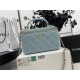 Chanel VANITY WITH CHAIN A68062 Lambskin & Gold-Tone Metal Blue High