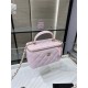 Chanel VANITY WITH CHAIN A68062 Lambskin & Gold-Tone Metal Pink High