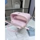 Chanel VANITY WITH CHAIN A68062 Lambskin & Gold-Tone Metal Pink High