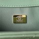 Chanel SMALL MESSENGER BAG Lambskin & Gold-Tone Metal AS4609 Green A