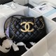 Chanel MEDIUM MESSENGER BAG Lambskin & Gold-Tone Metal AS4610 Black A