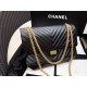 Large 2.55 HANDBAG Chevrons Pattern Aged Calfskin & Gold-Tone Metal Black A