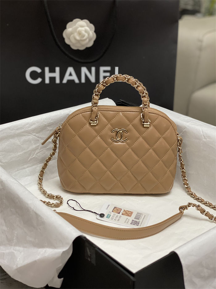 Chanel SMALL TOTE AS5130 Shiny Lambskin & Gold-Tone Metal Nude High