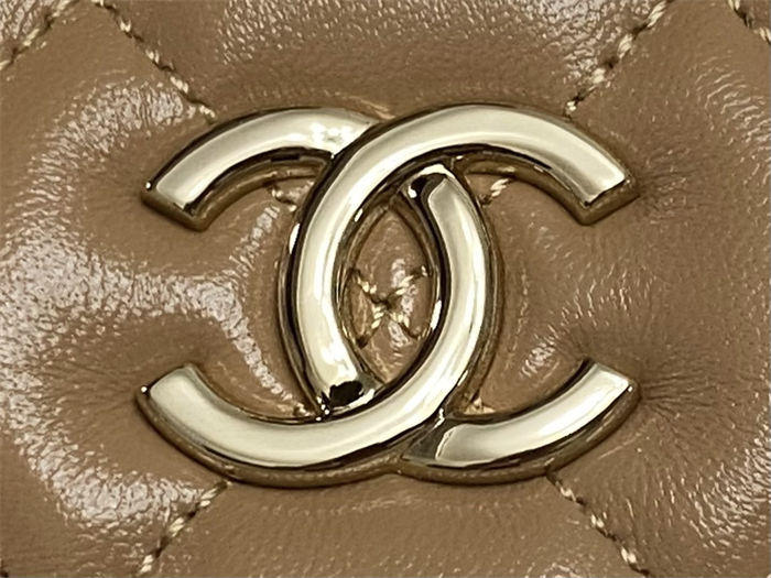 Chanel SMALL TOTE AS5130 Shiny Lambskin & Gold-Tone Metal Nude High