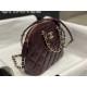 Chanel SMALL TOTE AS5130 Shiny Lambskin & Gold-Tone Metal Burgundy High