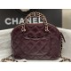 Chanel SMALL TOTE AS5130 Shiny Lambskin & Gold-Tone Metal Burgundy High