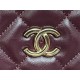 Chanel SMALL TOTE AS5130 Shiny Lambskin & Gold-Tone Metal Burgundy High