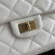 Large 2.55 HANDBAG Aged Calfskin White & Gold-Tone Metal A