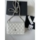 Classic Wallet on Chain AP0250 Grained Calfskin White Silver Metal B