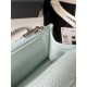 Classic Wallet on Chain AP0250 Grained Calfskin Pale Blue Silver Metal A