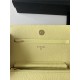 Classic Wallet on Chain AP0250 Grained Calfskin Yellow Gold Metal A