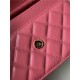 Classic Wallet on Chain AP0250 Grained Calfskin Fuchsia Gold Metal B