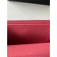 Classic Wallet on Chain AP0250 Grained Calfskin Fuchsia Silver Metal A