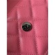 Classic Wallet on Chain AP0250 Grained Calfskin Fuchsia Silver Metal B