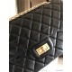 2.55 HANDBAG Aged Calfskin Black Gold Metal B