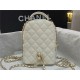 Chanel Mini Backpack Grained Calfskin Gold-Tone Metal AP3753 White High