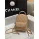 Chanel Mini Backpack Grained Calfskin Gold-Tone Metal AP3753 Beige High