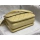 Chanel MINI FLAP BAG WITH TOP HANDLE AS4654 Lambskin & Gold-Tone Metal Yellow A