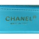 Chanel MINI FLAP BAG WITH TOP HANDLE AS4654 Lambskin & Gold-Tone Metal Green A