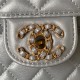 MINI FLAP BAG WITH TOP HANDLE AS4362 Lambskin & Gold-Tone Metal Grey A