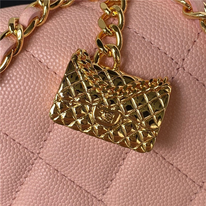 Chanel Wallet on Chain AP3318 Grained Calfskin & Gold-Tone Metal Pink A