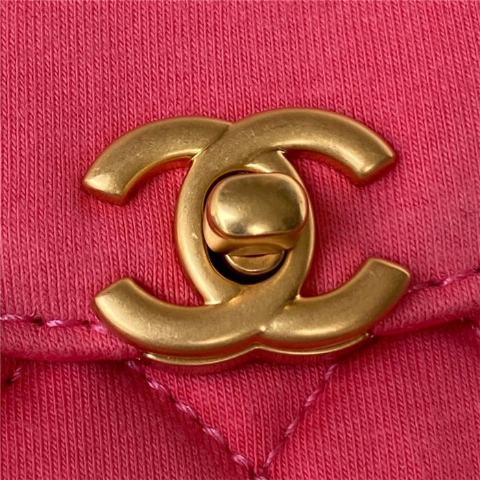 Chanel CLUTCH WITH CHAIN AP3435 Fabric & Gold-Tone Metal Fuchsia High