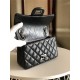 MINI 2.55 HANDBAG Aged Calfskin Black Silver Metal B