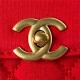 Chanel MINI SHOPPING BAG AS4416 Fabric & Gold-Tone Metal Red High