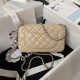 Mini FLAP BAG Lambskin Silver-Metal AS1787 Beige A