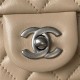 Mini FLAP BAG Lambskin Silver-Metal AS1787 Beige A