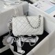 Mini FLAP BAG Lambskin Silver-Metal AS1787 White A