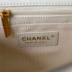 Chanel Mini Flap Bag with Handle Lambskin & Gold-Tone Metal AS3450 White A