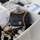 Chanel Mini Flap Bag with Handle Lambskin & Gold-Tone Metal AS3450 Black A