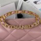 Chanel Small Flap Bag with Handle Lambskin & Gold-Tone Metal AS3451 Pink A