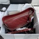 LARGE GABRIELLE HOBO BAG Aged Smooth Calfskin Burgundy High