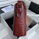 LARGE GABRIELLE HOBO BAG Aged Smooth Calfskin Burgundy High