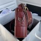 GABRIELLE HOBO BAG Aged Smooth Calfskin with Wild Handle Burgundy High