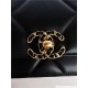 Chanel 19 WALLET ON CHAIN-A Shiny Lambskin, Gold/Silver-Tone & Ruthenium-Finish Metal Black A