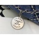 Chanel 22 SMALL HANDBAG Denim & Silver-Tone Metal AS3260 High