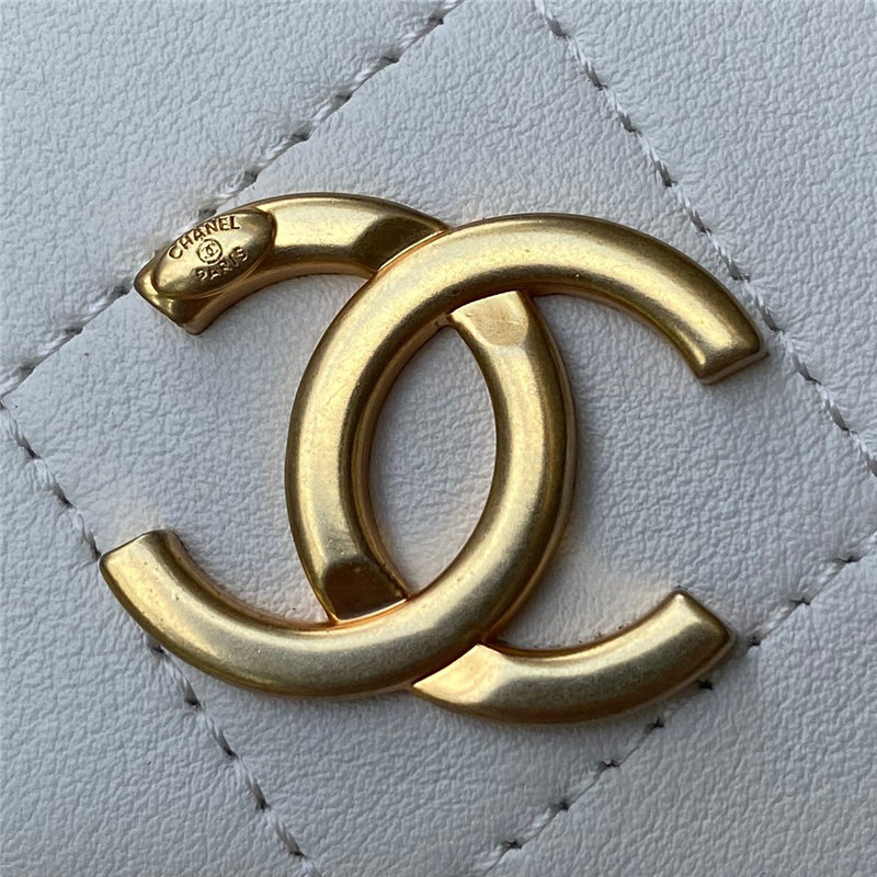 Chanel MINI FLAP BAG AS4041 Lambskin & Gold-Tone Metal Beige High