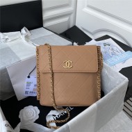 Chanel MINI FLAP BAG AS4041 Lambskin & Gold-Tone Metal Blue-I High