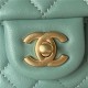 Chanel MINI FLAP BAG AS4041 Lambskin & Gold-Tone Metal Blue-II High