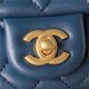 Chanel MINI FLAP BAG AS4041 Lambskin & Gold-Tone Metal Blue-Navy High