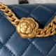 Chanel MINI FLAP BAG AS4041 Lambskin & Gold-Tone Metal Blue-Navy High